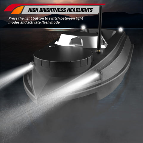 V030 12V 2.4G High-Speed RC Bait Boat with GPS Positioning