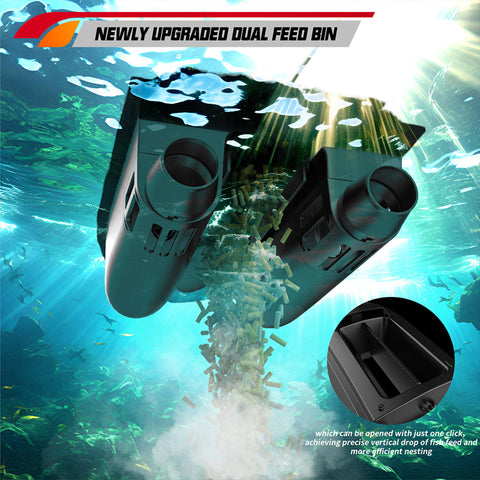 V030 12V 2.4G High-Speed RC Bait Boat with GPS Positioning