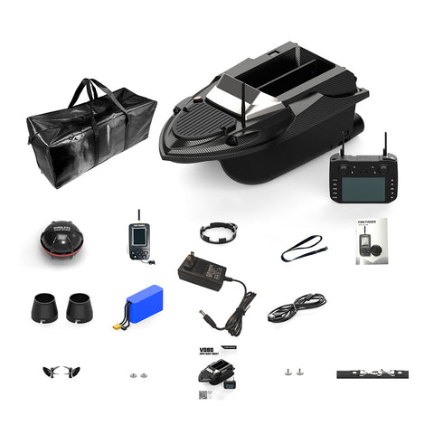 V080 12V High-Speed RC Bait Boat with 9 Fishing Zones and 180 Waypoints