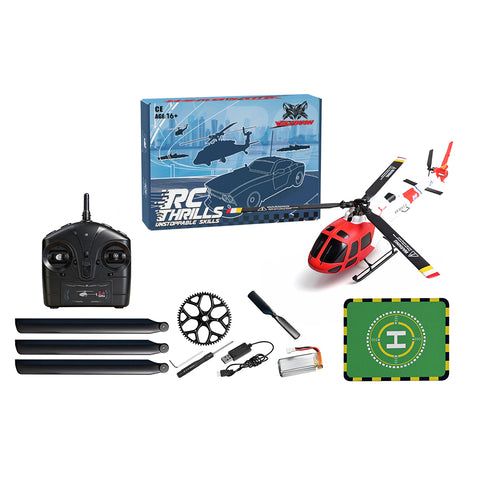 WL AS350 2.4G 4CH 3-Blade Flybarless Realistic RC Helicopter Model with Barometric Altitude Hold, Optical Flow Positioning & One-Key TOL (RTF)
