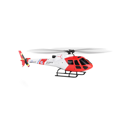 WL AS350 2.4G 4CH 3-Blade Flybarless Realistic RC Helicopter Model with Barometric Altitude Hold, Optical Flow Positioning & One-Key TOL (RTF)
