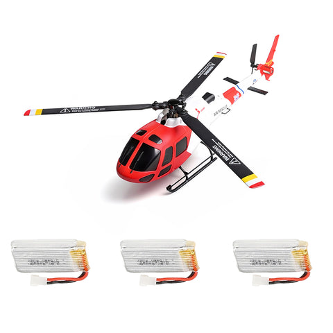 WL AS350 2.4G 4CH 3-Blade Flybarless Realistic RC Helicopter Model with Barometric Altitude Hold, Optical Flow Positioning & One-Key TOL (RTF)