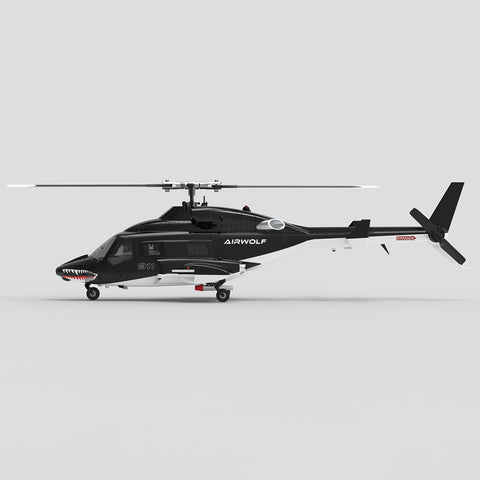 WOLFBUSH AW-911 Airwolf 1/34 Scale 2.4G 9CH Flybarless RC Helicopter with 6G/3D Stunt Mode and GPS Positioning