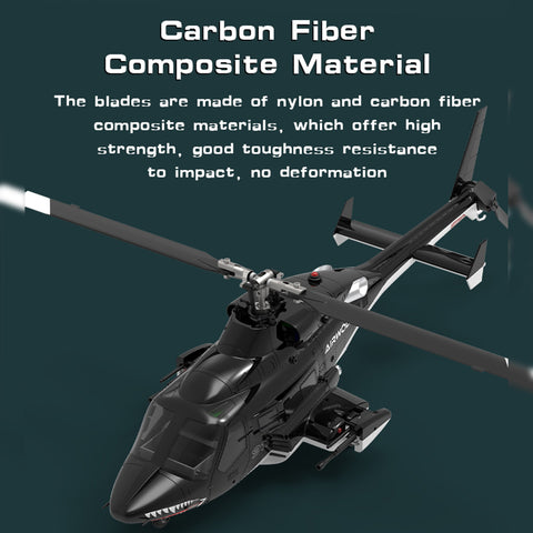 WOLFBUSH AW-911 Airwolf 1/34 Scale 2.4G 9CH Flybarless RC Helicopter with 6G/3D Stunt Mode and GPS Positioning