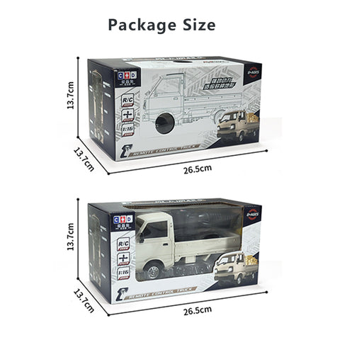 WPL D12mini 1/16 2.4Ghz RC Car Mini-truck Mini-van DIY Double Battery