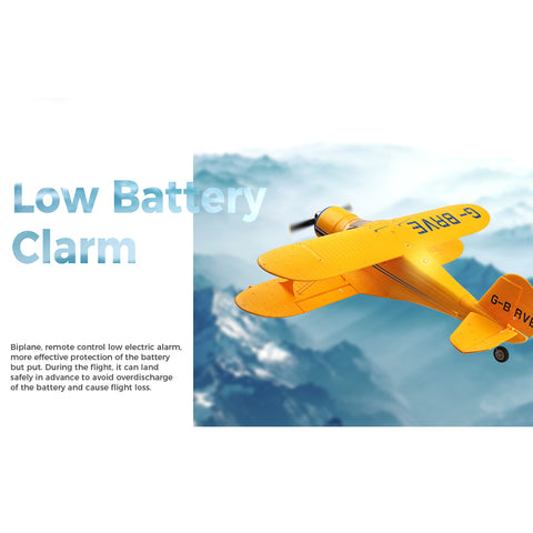 XK A300 Beech D17S Biplane 3D/6G 2.4G 4CH Brushless Scale RC Airplane Model, 550mm Wingspan EPP Fixed Wing Aircraft with Quick Release (RTF)