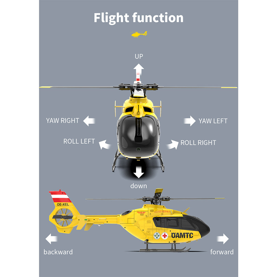 YU XIANG EC-135 1/36 2.4G 6CH Brushless RC Helicopter RTF | RTRhobby