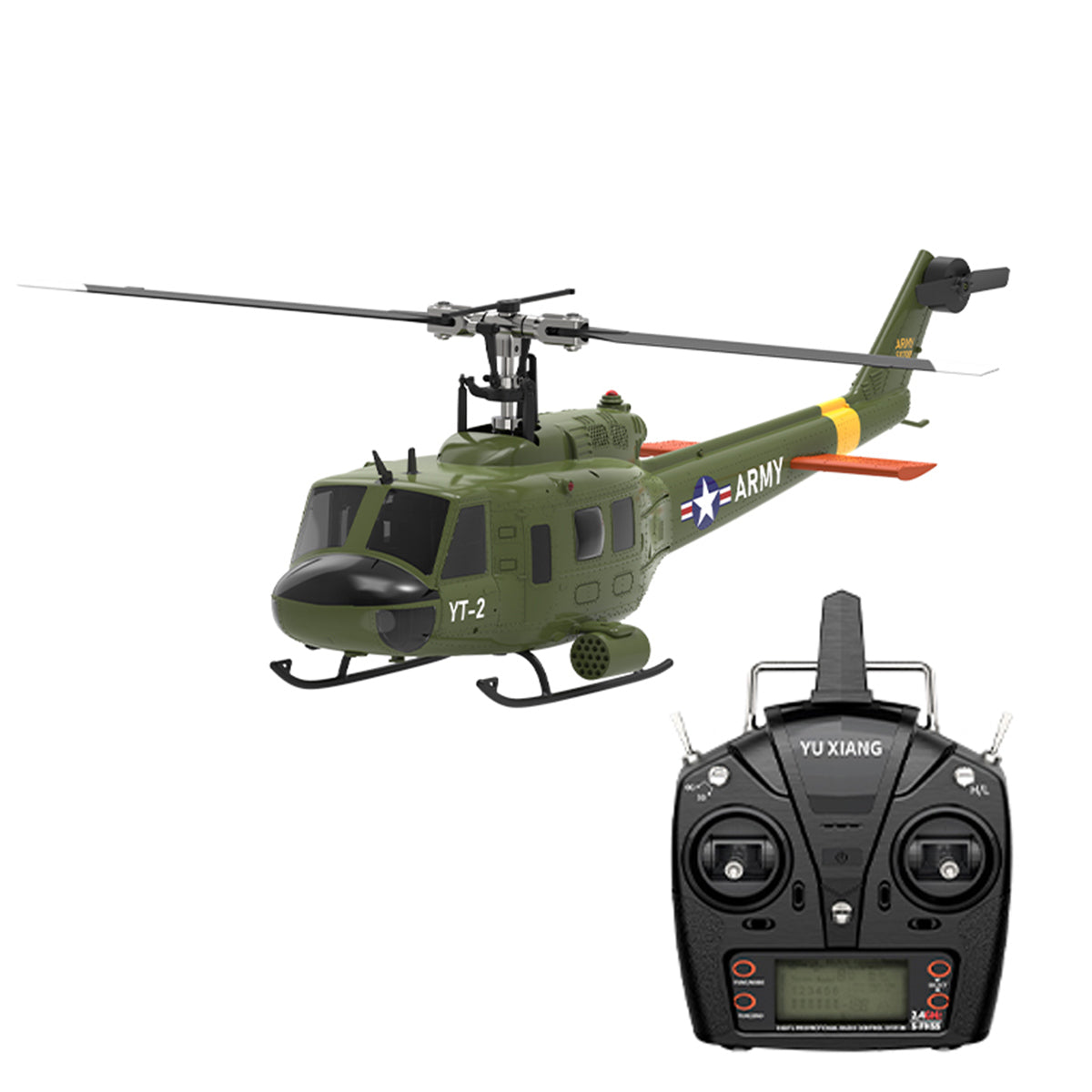 YU XIANG F07 1:34 UH-1 Huey 2.4G 6-channel remote control brushless direct drive RC Helicopter Optical Flow Positioning RTF
