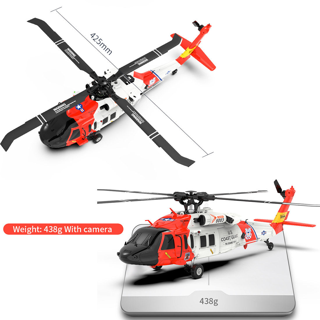 Yu Xiang F09-S 1/47 2.4G 6CH Direct Drive RC Helicopter RTF | RTRhobby