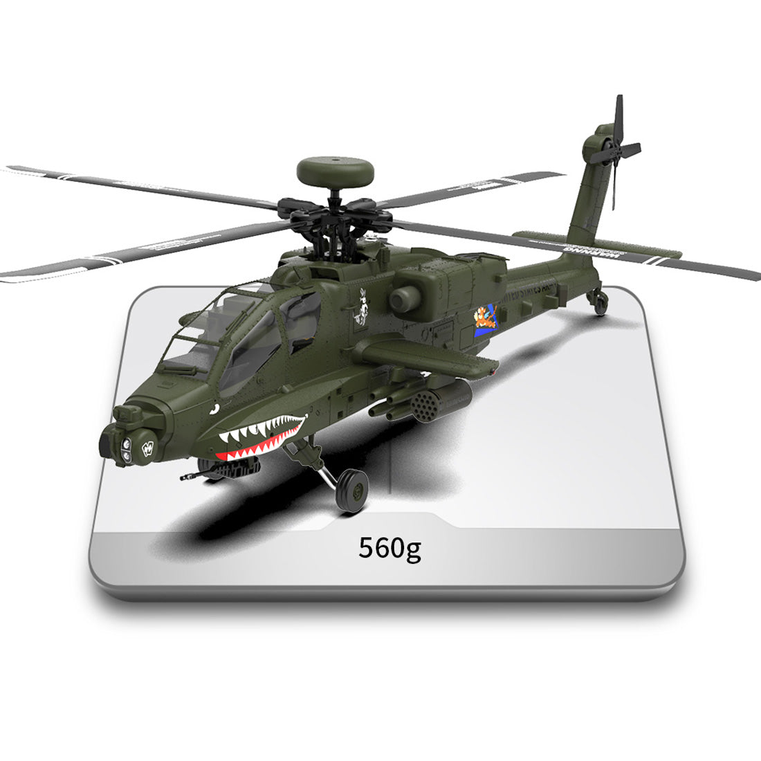 YU XIANG Apache F11 AH64 Dual-Axis Military RC Helicopter | RTRhobby