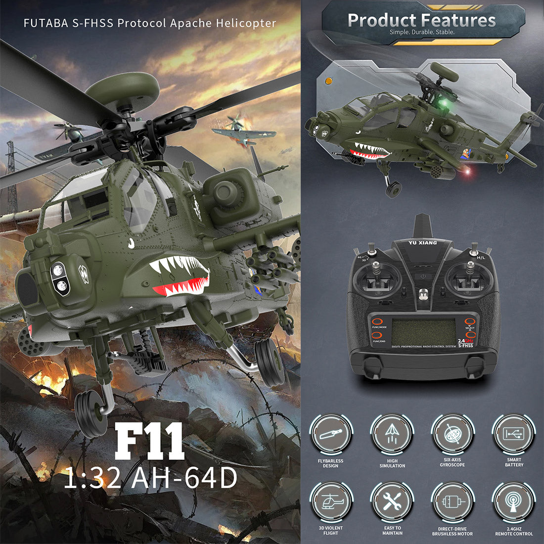 Apache helicopter rc model online