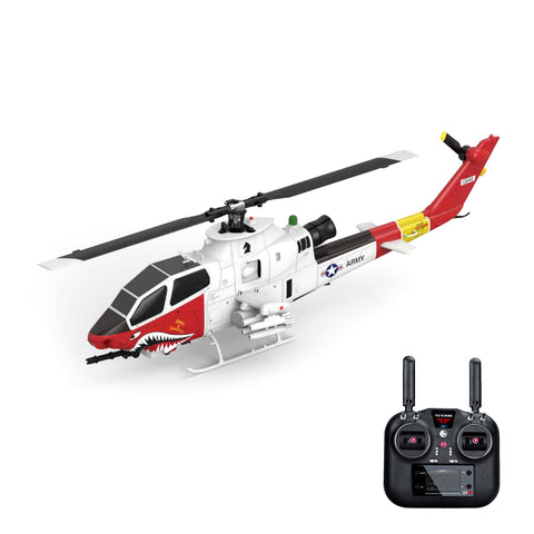 YU XIANG F112S AH-1 1/40 Scale 200-Class 2.4G 9CH RC Military Helicopter Model with Dual-Blade Flybarless Rotor Head, 6G Mode & GPS Positioning (Pre-sale)
