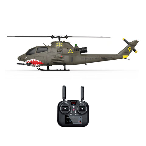 YU XIANG F112S AH-1 1/40 Scale 200-Class 2.4G 9CH RC Military Helicopter Model with Dual-Blade Flybarless Rotor Head, 6G Mode & GPS Positioning (Pre-sale)