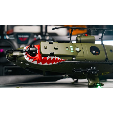 YU XIANG F112S AH-1 1/40 Scale 200-Class 2.4G 9CH RC Military Helicopter Model with Dual-Blade Flybarless Rotor Head, 6G Mode & GPS Positioning (Pre-sale)