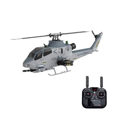 YU XIANG F112S AH-1 1/40 Scale 200-Class 2.4G 9CH RC Military Helicopter Model with Dual-Blade Flybarless Rotor Head, 6G Mode & GPS Positioning (Pre-sale)