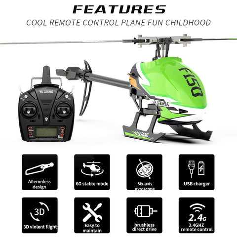 YU XIANG F150 6CH Direct Drive Brushless RC Helicopter RTF | RTRhobby