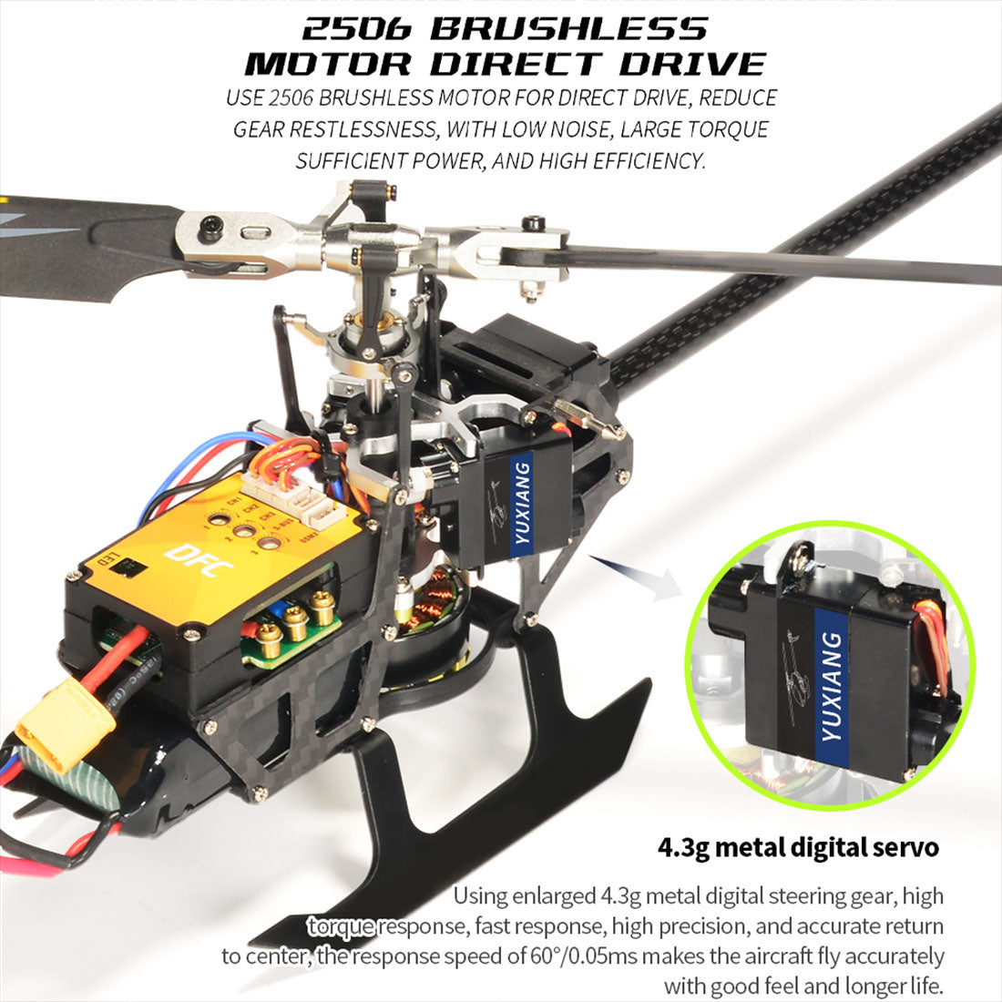 YU XIANG F150 6CH Direct Drive Brushless RC Helicopter RTF | RTRhobby