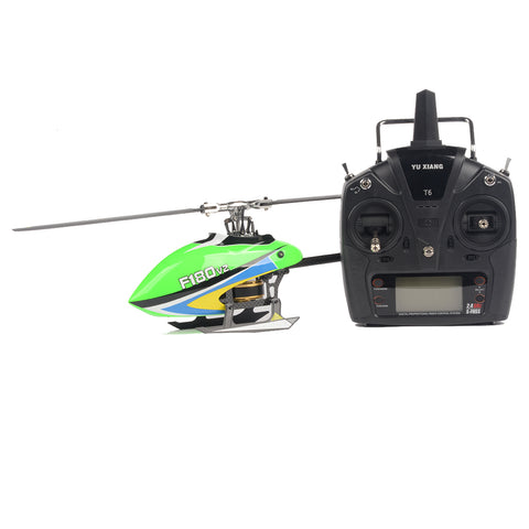 Yu Xiang YXZNRC F180 V2 6CH 3D6G System Dual Brushless Direct Drive Motor Flybarless RC Helicopter RTF