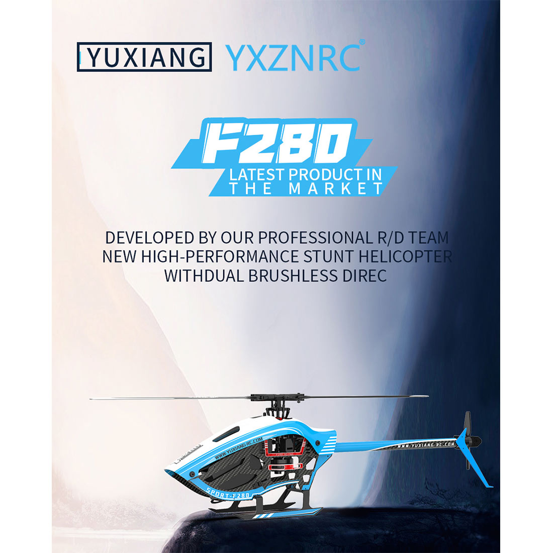 YU XIANG F280 2.4G 6CH RC Brushless Stunt Helicopter | RTRhobby