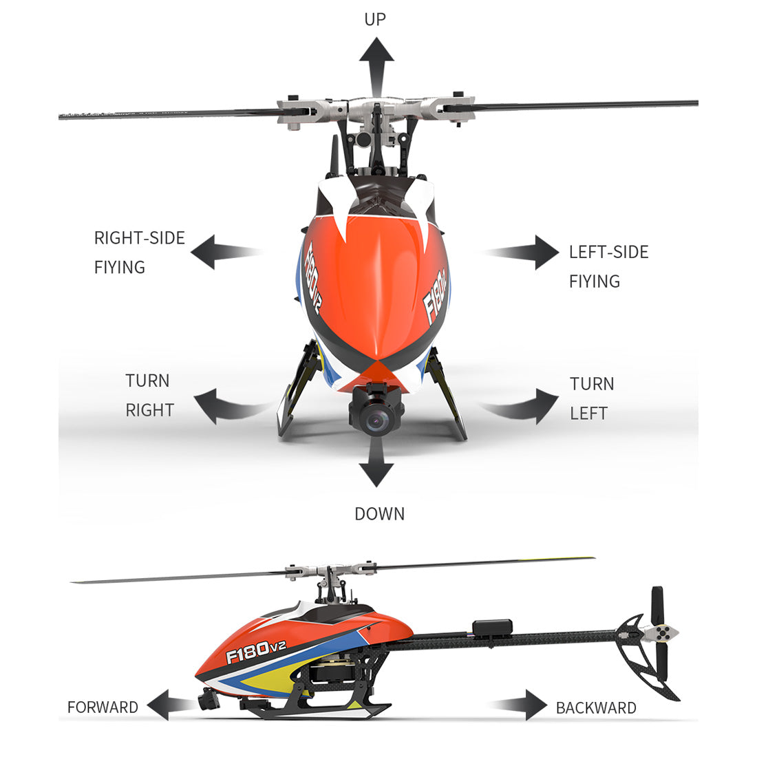 YU XIANG F180 V2 Direct Drive Flybarless RC Helicopter RTF | RTRhobby