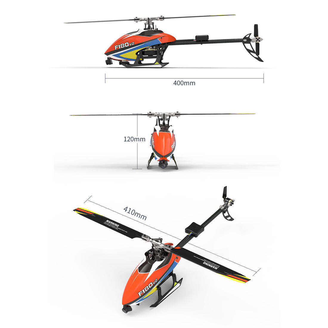 YU XIANG F180 V2 Direct Drive Flybarless RC Helicopter RTF | RTRhobby