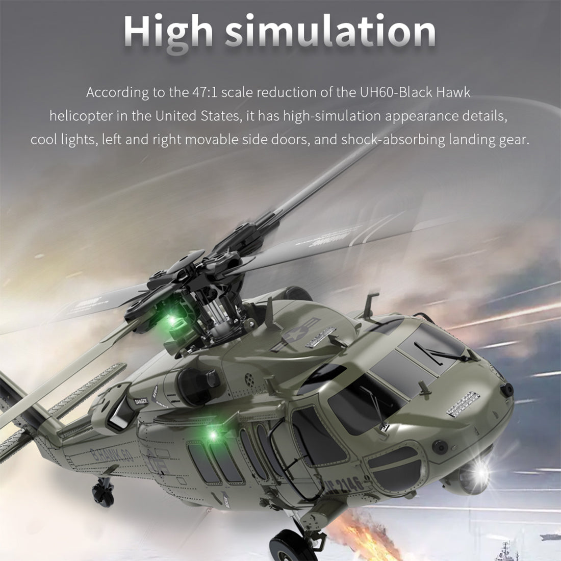 YUXIANG Black Hawk F09 1 47 6CH Brushless RC Helicopter RTF RTRhobby