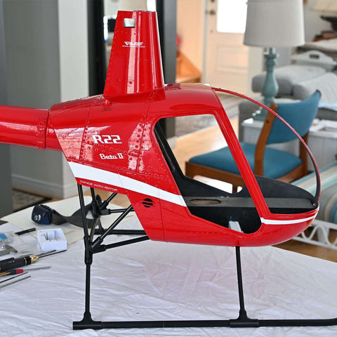 RVE R22 Robinson 1/4.5 Scale 700-Class RC Helicopter, 2.4GHz 6CH GPS Scale Model with H2 Flight Controller( RTF/KIT Version)
