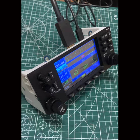 Simulation Flight GNS-430 Style Avionics Panel, Avionics GPS Unit with 4 Inch Video Display, Dual Encoders & Buttons, Resin CNC Finish, Compatible with X-Plane 12 & MSFS 2020/2024