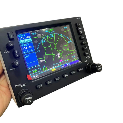Simulation Flight GNS-530 Style Avionics Panel, 5 Inch 4:3 USB-C Display, Dual Encoders & Full Avionics Controls, Compatible with X-Plane 11/12 & MSFS 2020/2024