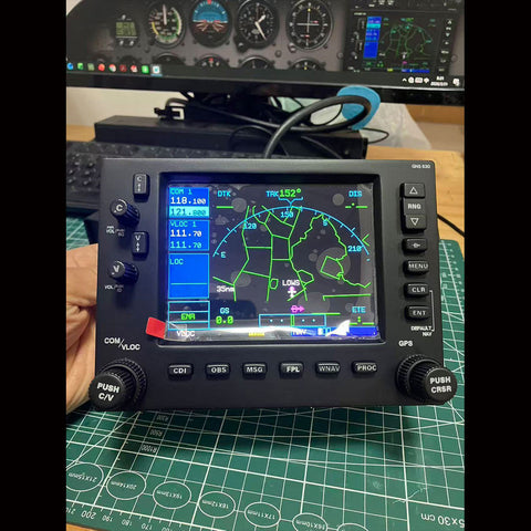 Simulation Flight GNS-530 Style Avionics Panel, 5 Inch 4:3 USB-C Display, Dual Encoders & Full Avionics Controls, Compatible with X-Plane 11/12 & MSFS 2020/2024