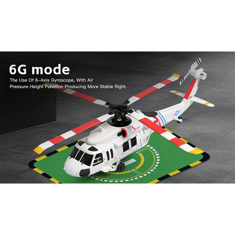 WL K270 UH-60L 2.4G 4CH 170-Class 4-Rotor Flybarless Realistic Helicopter Model with Barometric Altitude & Left/Right Hand Throttle Adjustment (Optical Flow RTF Version)