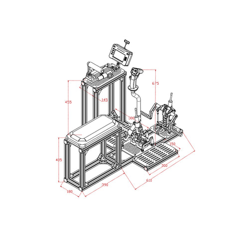 WOLFBUSH FF10 Flight Simulator Controller 10-Link 2.4G RC Transmitter with Throttle, Cyclic Stick & Rudder Pedals, ELRS 2.4G, CNC Metal Build for Fixed Wing, Helicopter & Multirotor