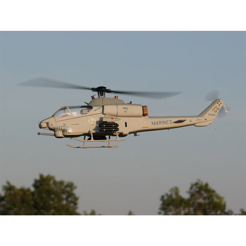 WOLFBUSH&ROBAN AH-1W 470-Class 2.4G 6CH Dual-Rotor RC Military Helicopter Model with GPS Positioning, Synchronized Turret & Left/Right-Hand Control (RTF Version)