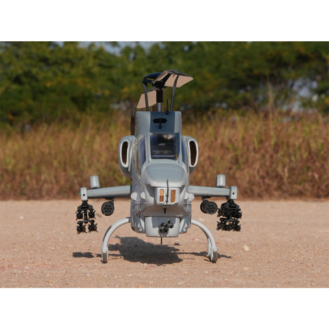 WOLFBUSH&ROBAN AH-1W 470-Class 2.4G 6CH Dual-Rotor RC Military Helicopter Model with GPS Positioning, Synchronized Turret & Left/Right-Hand Control (RTF Version)