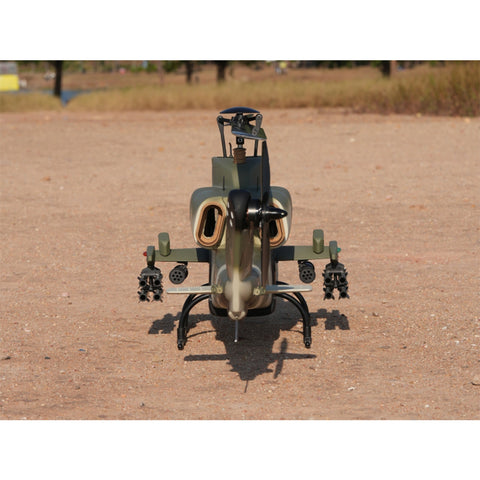 WOLFBUSH&ROBAN AH-1W 470-Class 2.4G 6CH Dual-Rotor RC Military Helicopter Model with GPS Positioning, Synchronized Turret & Left/Right-Hand Control (RTF Version)