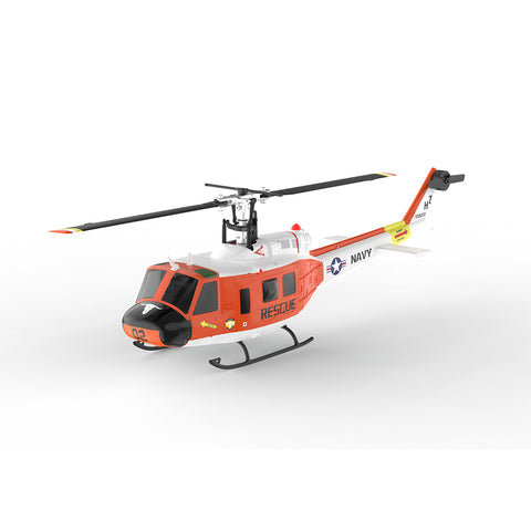 YU XIANG F07H UH-1 Huey 1/34 Scale Brushless Direct Drive RC Helicopter with GPS Positioning, 6G Flybarless, Altitude Hold & One-Key Figure 8 Flight (RTF, SAR Livery)
