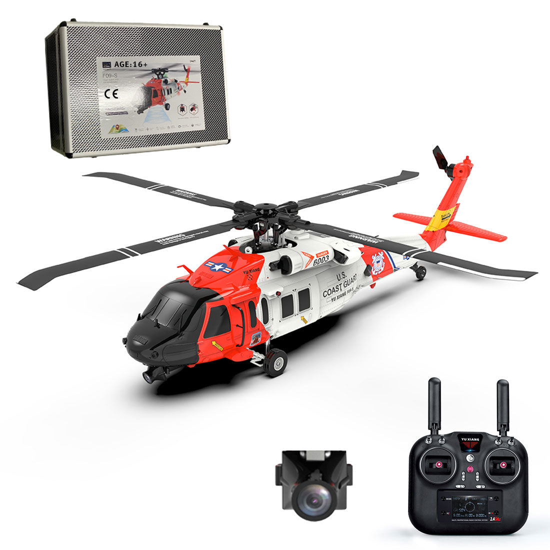 YUXIANG YXZNRC F09-S 1/47 2.4G 6CH Brushless Direct Drive RC Helicopter Model (RTF Edition)
