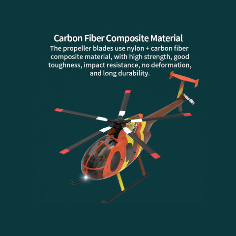 YU XIANG F118S MH-6 Little Bird 250-Class 1/16 Scale RC Helicopter, 5-Blade Rotor, 6G/3D Mode RTF