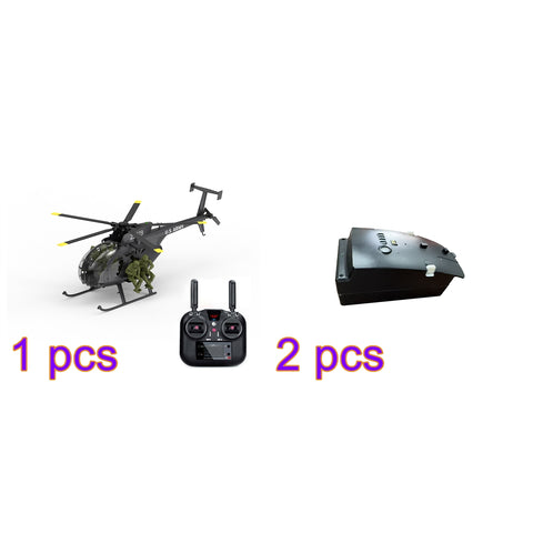 YU XIANG F118S MH-6 Little Bird 250-Class 1/16 Scale RC Helicopter, 5-Blade Rotor, 6G/3D Mode RTF