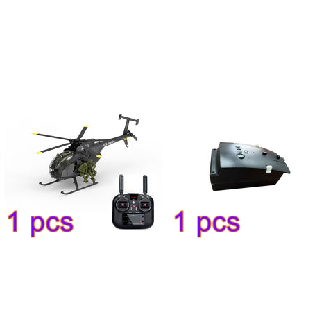 YU XIANG F118S MH-6 Little Bird 250-Class 1/16 Scale RC Helicopter, 5-Blade Rotor, 6G/3D Mode RTF