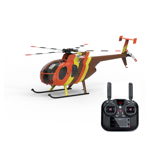 YU XIANG F118S MH-6 Little Bird 250-Class 1/16 Scale RC Helicopter, 5-Blade Rotor, 6G/3D Mode RTF