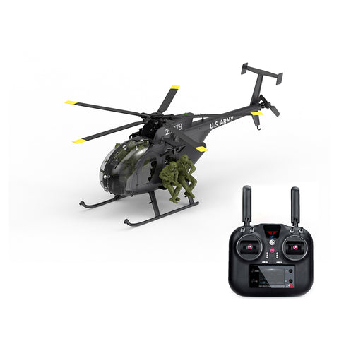 YU XIANG F118S MH-6 Little Bird 250-Class 1/16 Scale RC Helicopter, 5-Blade Rotor, 6G/3D Mode RTF